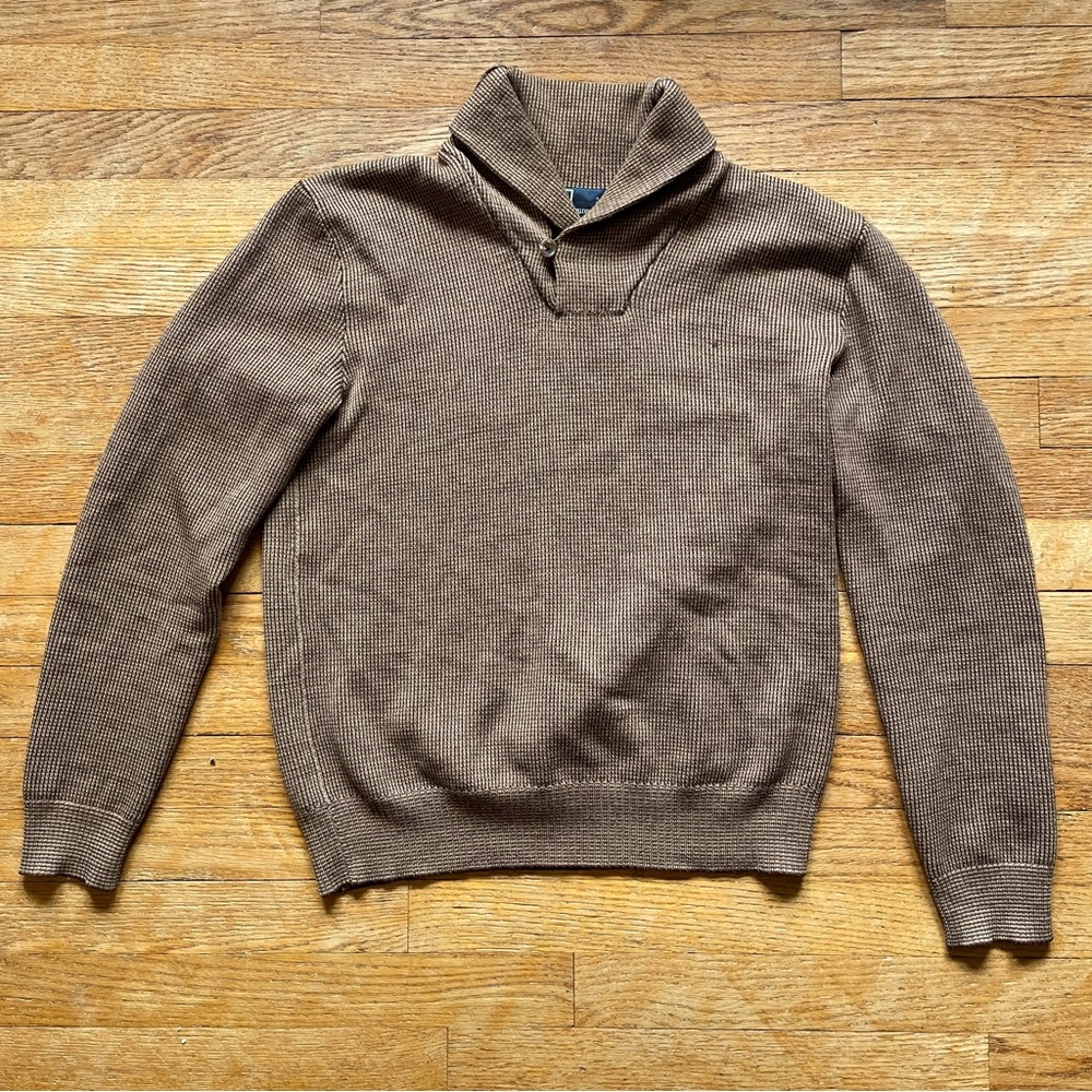 Vintage 80s Brown Polo by Ralph Lauren Pullover Merino Wool Knit Sweater Small S